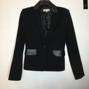 Calvin Klein Faux Leather Blazer